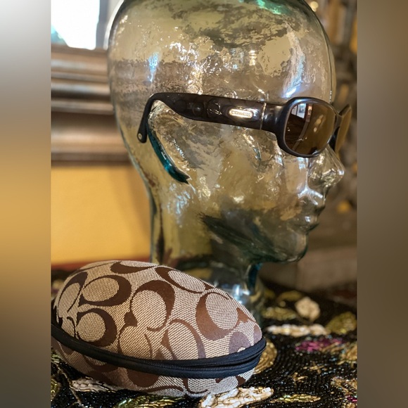 COACH LISBETH (S823) Prescription Brown and Gold Sunglasses with Signature Case - Picture 8 of 17